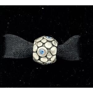 Pandora Sterling Silver Blue CZ‎ Bubbles Bead Charm 790329CZB